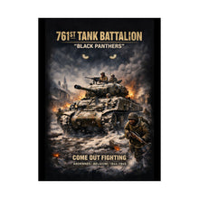 Load image into Gallery viewer, Matte Poster - 761st Tank Battalion in action - Honoring the 761st Tank Battalion