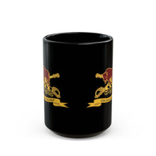 Load image into Gallery viewer, Black Mug (15oz) - Army - 10th Cavalry Regiment w Br - Ribbon X 300