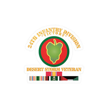 Load image into Gallery viewer, Kiss-Cut Vinyl Decals - Army - 24th Infantry Division - Desert Storm Veteran X 300