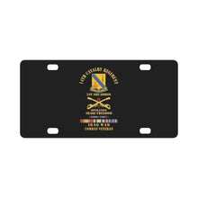 Load image into Gallery viewer, Army - 14th Cavalry Regiment w Cav Br - 1st Squadron - OIF - 2006-2007 - Red Txt Cbt Vet w IRAQ SVC Classic License Plate