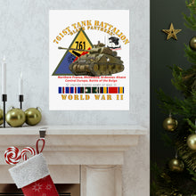 Load image into Gallery viewer, Premium Matte vertical posters - Army - 761st Tank Battalion - Black Panthers - w Tank w SSI Wwii EU SVC