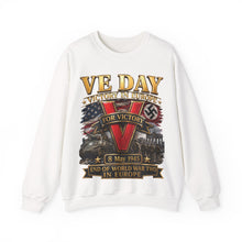 Load image into Gallery viewer, Crewneck Sweatshirt - Army - VE Day - Victory in Europe Day - End of WWII - 3D - Enhanced