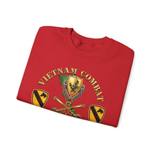 Load image into Gallery viewer, Crewneck Sweatshirt - Army - Vietnam Combat Cavalry Veteran w 1st Bn 12th Cav DUI - 1st Cav Div - 3D X 300