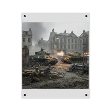 Load image into Gallery viewer, Acrylic Wall Art Panel - US Tank Destroyer - M10 Wolverine Battles a German Panzer Tank