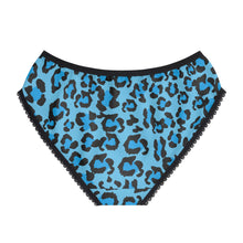 Load image into Gallery viewer, Women's Briefs - Leopard Camouflage - Light Blue-Blue