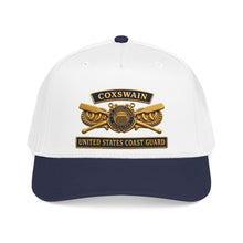 Load image into Gallery viewer, Mid Profile Baseball Cap - USCG - Coxswain - Auxiliary w txt - 3D - Enhanced