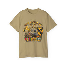 Load image into Gallery viewer, Unisex Ultra Cotton Tee - Army - 8th Cavalry (Air Cav) - 1st Cav Division w VN SVC - 3D - Enhanced
