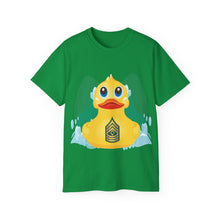 Load image into Gallery viewer, Unisex Ultra Cotton Tee - Yellow Rubber Duck - Front with Water - First Sergeant
