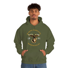 Load image into Gallery viewer, Unisex Heavy Blend™ Hooded Sweatshirt - Marine Barracks - Washington, D.C 1801 X 300