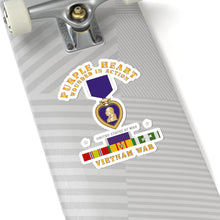 Load image into Gallery viewer, Kiss-Cut Stickers - Purple Heart - WIA w VN SVC w Purple Heart Ribbon
