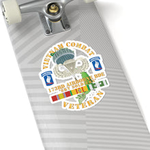 Load image into Gallery viewer, Kiss-Cut Stickers - Army - Vietnam Combat Infantry Veteran w 173rd Airborne Bde SSI X 300