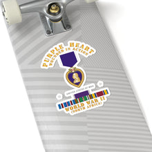 Load image into Gallery viewer, Kiss-Cut Stickers - Purple Heart - WIA w WWII SVC w Purple Heart - North Africa