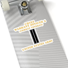 Load image into Gallery viewer, Kiss-Cut Stickers - Army - Chief Warrant Officer 6 - CW06 - Combat Veteran - Flat - X 300