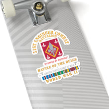 Load image into Gallery viewer, Kiss-Cut Stickers - 51st Engineer Combat Battalion - Stopped by Nothing - Bulge - EUR SVC X 300