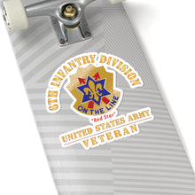 Load image into Gallery viewer, Kiss - Cut Stickers - Army - DUI - 6th Infantry Division - Red Star - US Army Veteran X 300