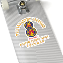 Load image into Gallery viewer, Kiss - Cut Stickers - Army - DUI - 8th Infantry Division - Pathfinder - US Army Veteran X 300