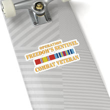 Load image into Gallery viewer, Kiss - Cut Stickers - Army - Operation Freedoms Sentinel (OFS) SVC Bar - Combat Veteran X 300