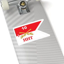 Load image into Gallery viewer, Kiss-Cut Stickers - Army - HHT - 1st Squadron - 10th Cavalry Guidon w White Boundaries X 300
