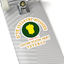 Load image into Gallery viewer, Kiss-Cut Stickers - Army - SSI - 87th Infantry Division - Golden Acorn - US Army Veteran X 300