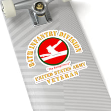 Load image into Gallery viewer, Kiss-Cut Stickers - Army - SSI - 84th Infantry Division - The Railsplitters - US Army Veteran X 300