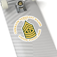 Load image into Gallery viewer, Kiss-Cut Stickers - Army - Command Sergeant Major - CSM - Flat X 300