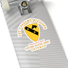 Load image into Gallery viewer, Kiss-Cut Stickers - Army - 1st Cavalry Division - DUI - America's First Team - US Army - Veteran X 300