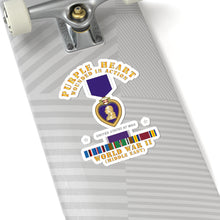 Load image into Gallery viewer, Kiss-Cut Stickers - Purple Heart - WIA w WWII SVC w Purple Heart - Middle East