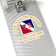 Load image into Gallery viewer, Kiss-Cut Stickers - Army - SSI - 75th Infantry Division - Bulge Busters - US Army Veteran X 300