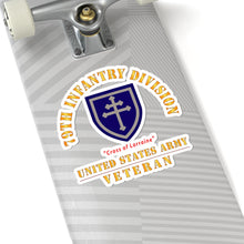 Load image into Gallery viewer, Kiss-Cut Stickers - Army - SSI - 79th Infantry Division - Cross of Lorraine - US Army Veteran X 300