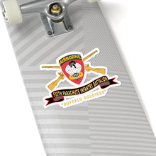 Load image into Gallery viewer, Kiss-Cut Stickers - Army - 555th Parachute Infantry Battalion - SSI - Black - Red Buffalo Soldiers w Br - Rib