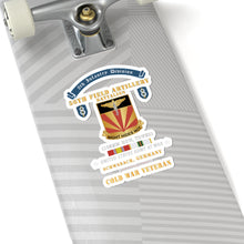Load image into Gallery viewer, Kiss-Cut Stickers - 8th Infantry Division Scroll - 56th Field Artillery Battalion, Schwabach, Germany - Cold War Ve