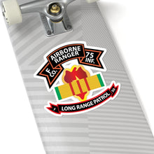 Load image into Gallery viewer, Kiss-Cut Stickers - SSI - Vietnam - F Co 75th Ranger - 25th Infantry Division - VN Ribbon - LRSD X 300