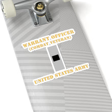 Load image into Gallery viewer, Kiss-Cut Stickers - Army - Warrant Officer - W01 - Combat Veteran - Flat X 300