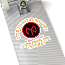 Load image into Gallery viewer, Kiss - Cut Stickers - Army - SSI - 27th Infantry Division - O'Ryan's Roughnecks - US Army Veteran X 300