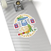 Load image into Gallery viewer, Kiss-Cut Stickers - Army - Vietnam Combat Vet - 3rd Bde Cbt Team, 82nd Airborne Div - PANTHERS - VN SVC X 3