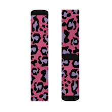Load image into Gallery viewer, Sublimation Socks - Leopard Camouflage - Pink - Purple
