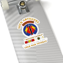 Load image into Gallery viewer, Kiss - Cut Stickers - Army - 56th Artillery - Pershing - Nuclear Capable w COLD Svc Medals