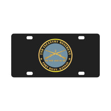 Load image into Gallery viewer, Army - 2nd Infantry Regiment Branch - Do Not Touch Me - Fort Riley, Kansas X 300 Classic License Plate