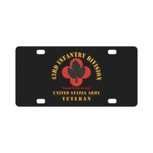 Load image into Gallery viewer, Army - SSI - 43rd Infantry Division - Winged Victory Division - US Army Veteran X 300 Classic License Plate