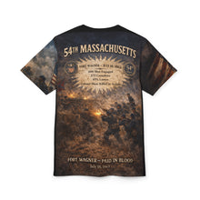 Load image into Gallery viewer, All-Over Print Tee - 54th Massachusetts - Fort Wagner - Paid for in Blood