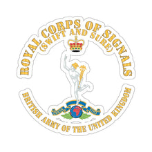 Load image into Gallery viewer, Kiss-Cut Stickers - UK - Royal Corps of Signals - Swift and Sure - Army of UK X 300