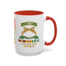 Load image into Gallery viewer, Accent Mug - Army - Sentry Dog - 212th Military Police Company - 720th MP Bn w VN Svc Ribbons