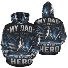 Load image into Gallery viewer, AOP Hoodie - A tribute to space heroes Men's All Over Print Hoodie (USA Size) (Model H13)