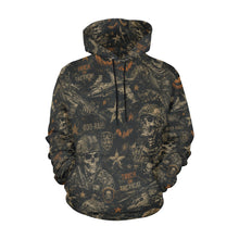 Load image into Gallery viewer, AOP Hoodie - Gritty Military Halloween Camouflage Men's All Over Print Hoodie (USA Size)