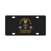 Load image into Gallery viewer, Army - 1st Squadron, 4th Cavalry - 1st Inf Div - Devil Bde - Ft Riley, KS X 300 Classic License Plate