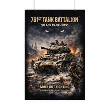 Load image into Gallery viewer, Rolled Posters - 761st Tank Battalion in action - Honoring the 761st Tank Battalion