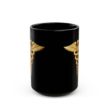 Load image into Gallery viewer, Black Mug (15oz) - Army Medical Corps Branch Insignia - 3D - Enhanced