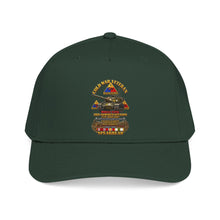 Load image into Gallery viewer, Mid Profile Baseball Cap - Army - Cold War Vet - 3rd Armored Division - Gelnhausen, Germany - M60A3 Tank - Spearhead w Fire - 3D - Enhanced