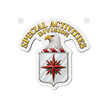 Load image into Gallery viewer, Die-Cut Magnet - Special Activities Division - COA - Central Intelligence Agency - 3D - Enhanced