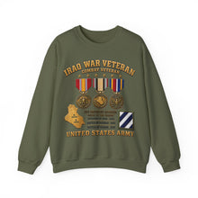 Load image into Gallery viewer, Crewneck Sweatshirt - Army - Iraq War Veteran - 3rd Infantry Division - 3D - Enhanced